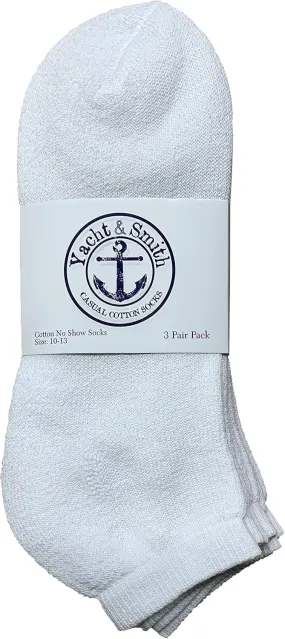 120 Pairs Of Yacht & Smith Mens Wholesale Bulk No Show Ankle Socks, Cotton Sport Athletic Socks - Size 10-13