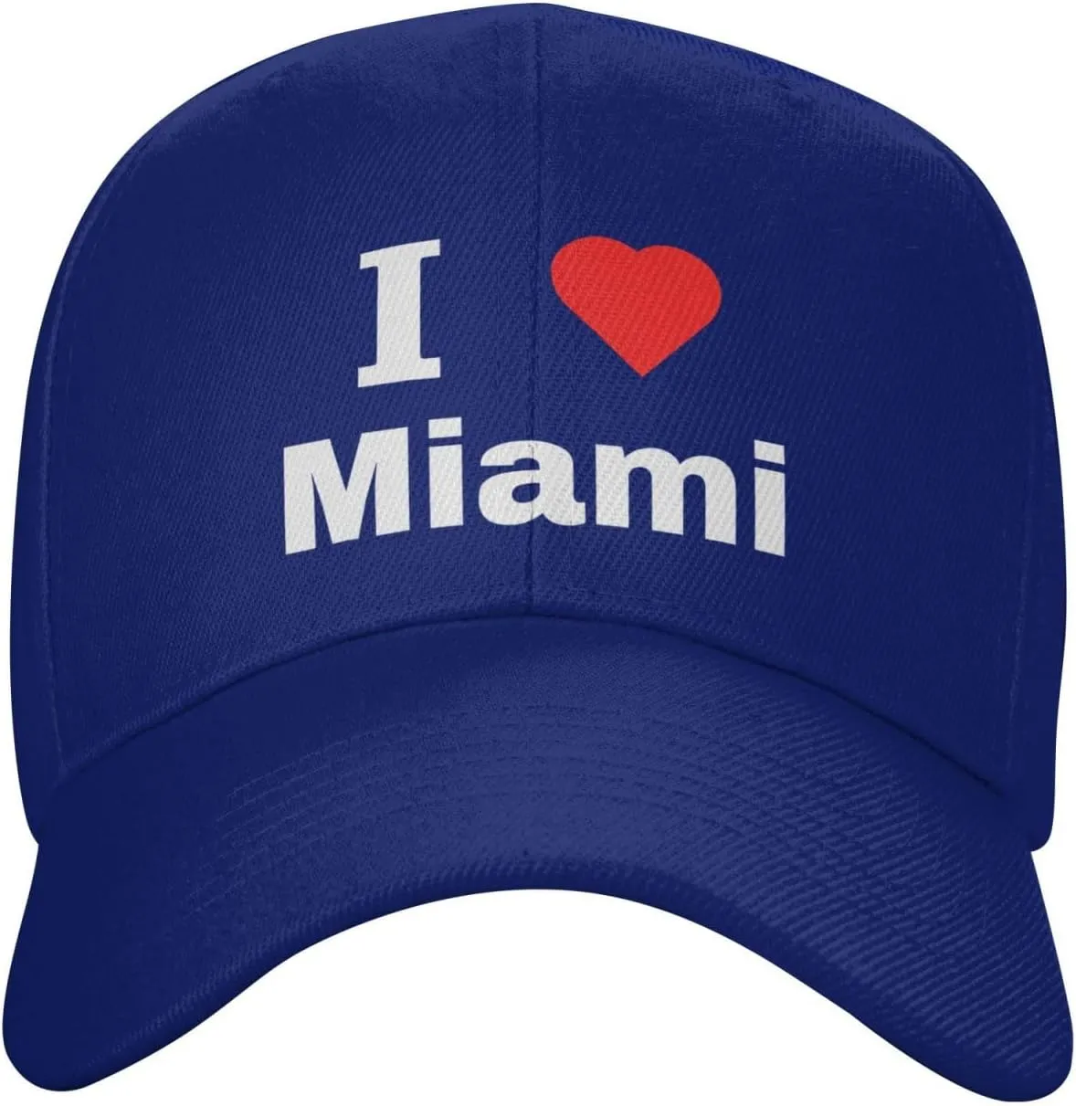 Adjustable I Love Miami Baseball Cap for Men Women Classic Solid Color Trucker Hats