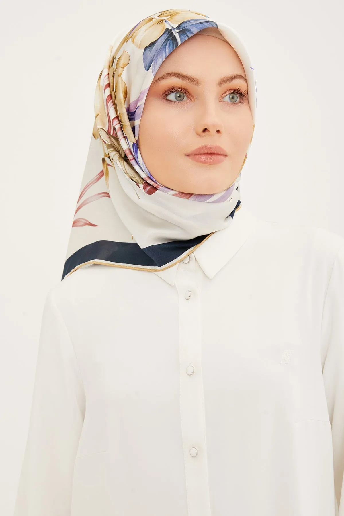 Armine Claris Floral Silk Scarf #52
