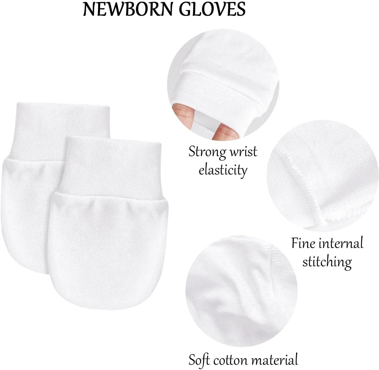 Baby Mittens No Scratch Mittens Infant Soft Gloves Mittens for 0-6 Months Boys Girls