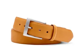 Baseball Calf Belt with Brushed Nickel Buckle