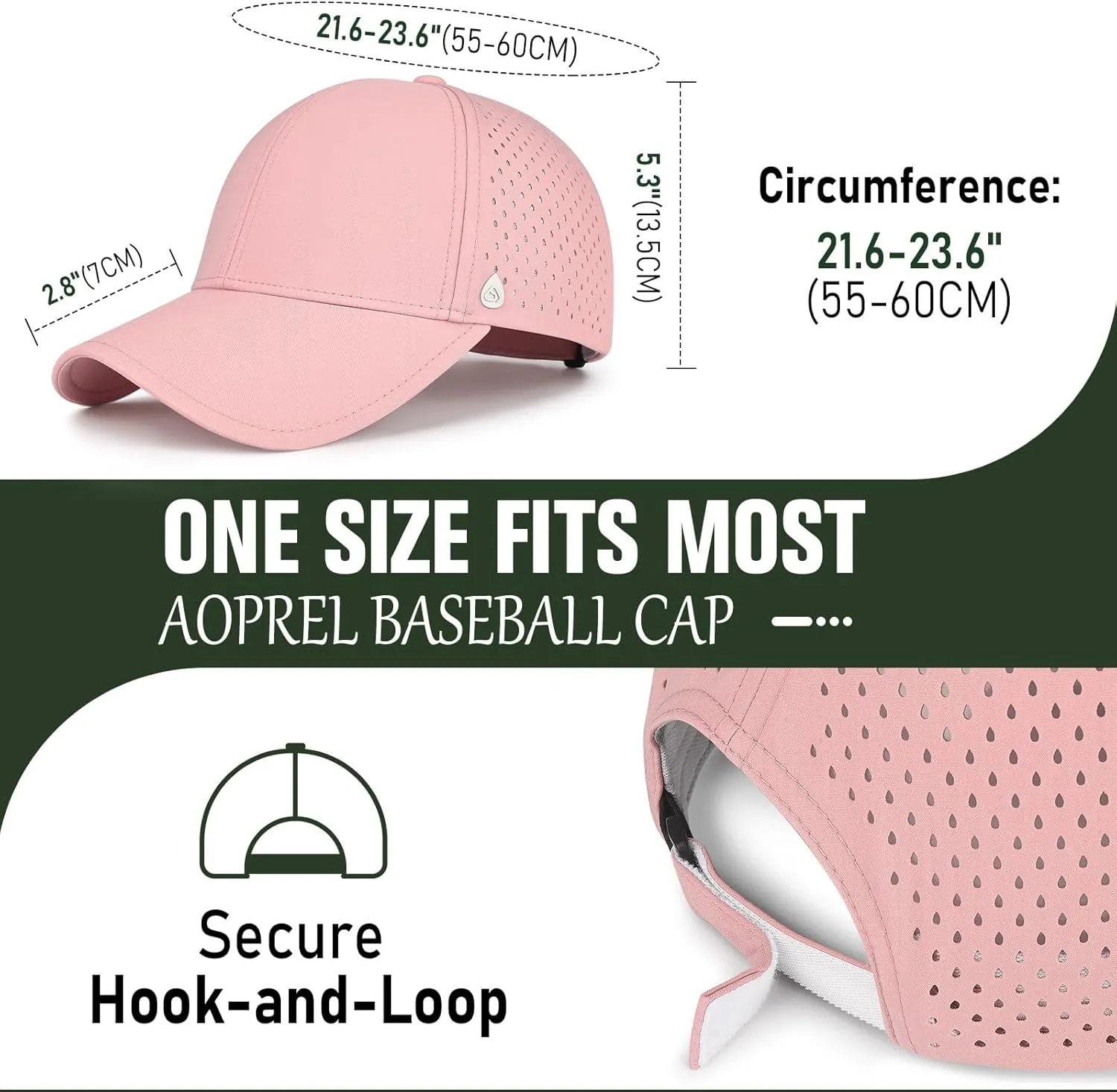 Baseball Cap Breathable Mesh Golf Hat Quick Dry Adjustable Baseball Hats for Men and Women Sport Running Workout