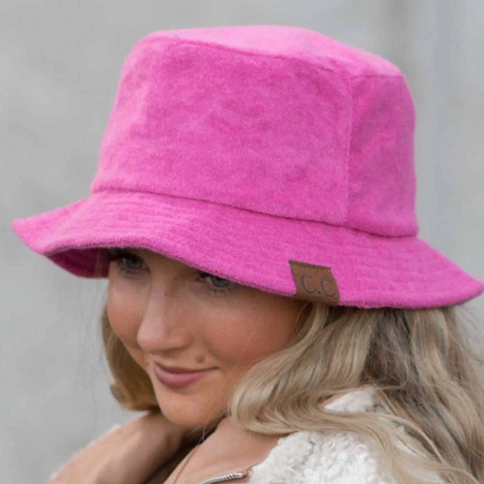 CC Foldable Terry Cloth Bucket Hat