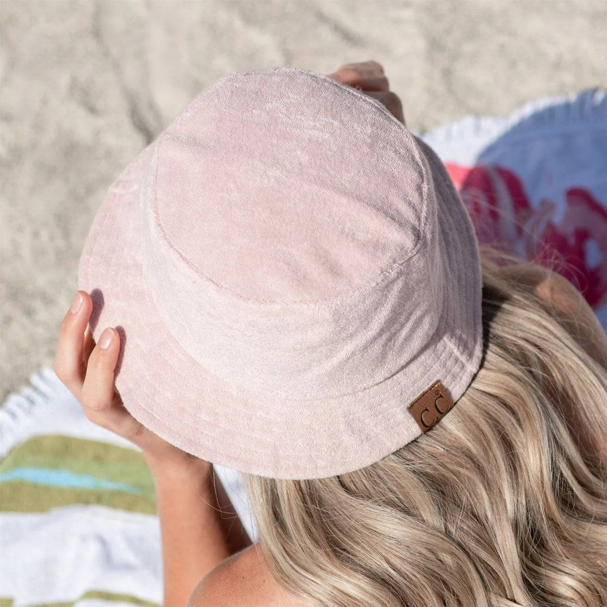 CC Foldable Terry Cloth Bucket Hat