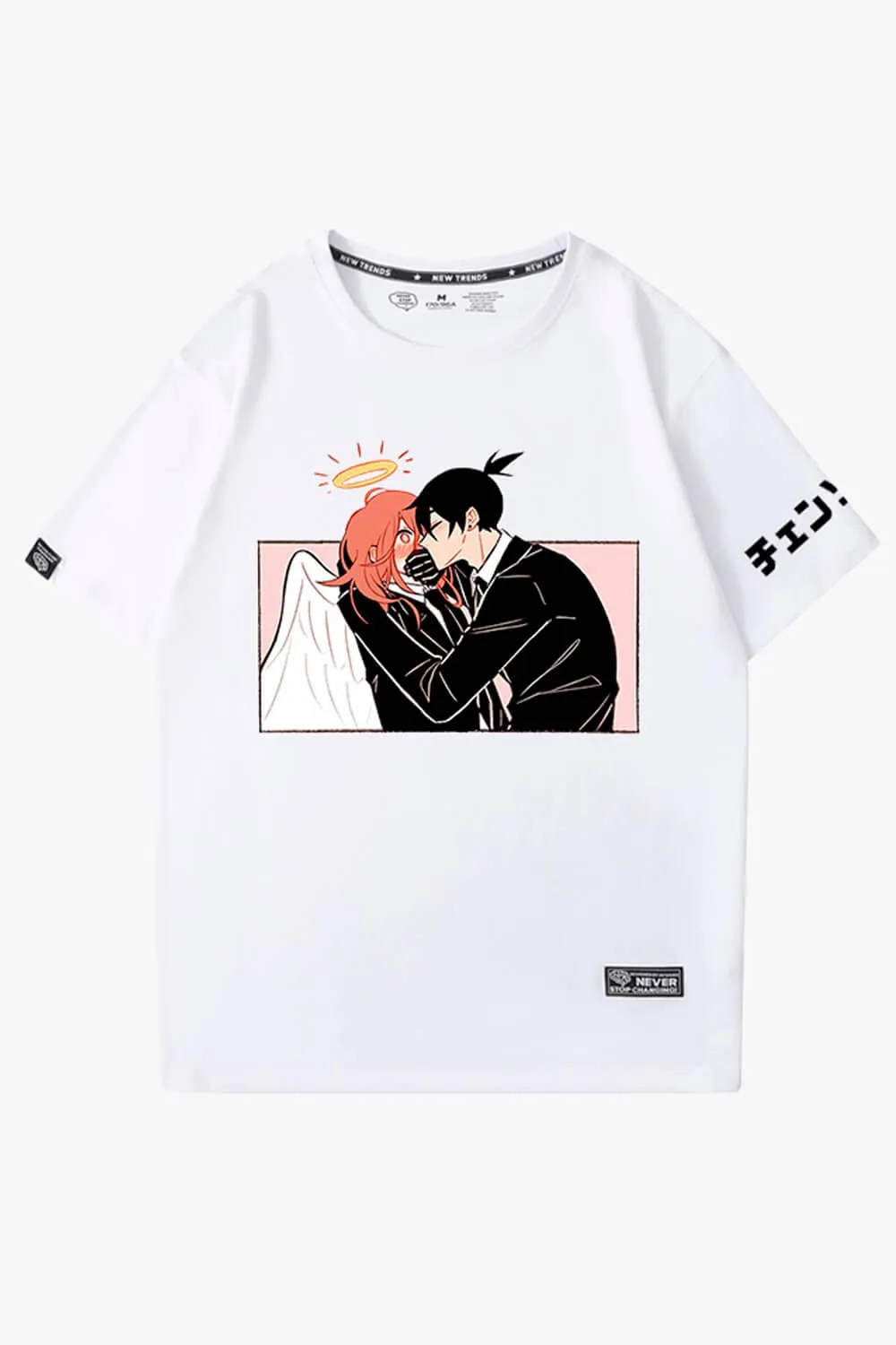Chainsaw Man Akiangel Aki Kissing Angel T-Shirt