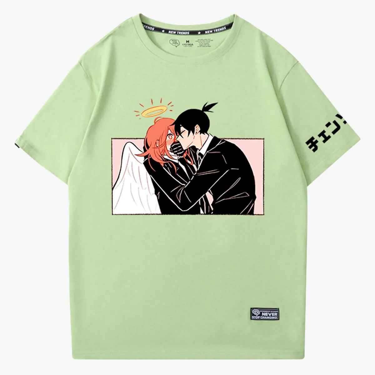 Chainsaw Man Akiangel Aki Kissing Angel T-Shirt