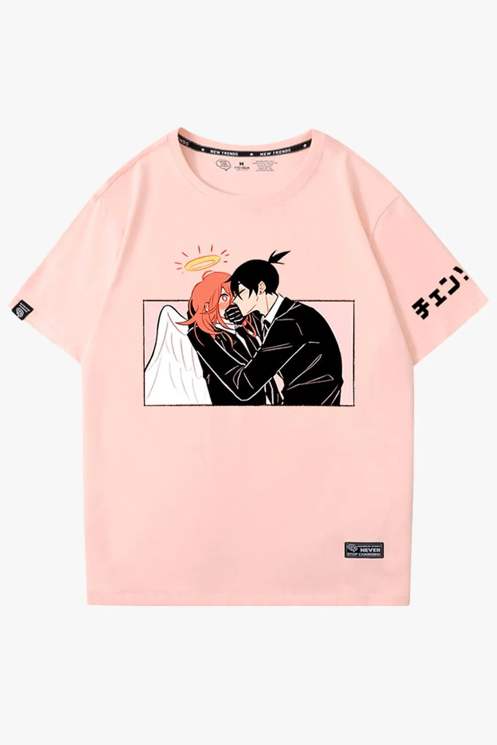 Chainsaw Man Akiangel Aki Kissing Angel T-Shirt