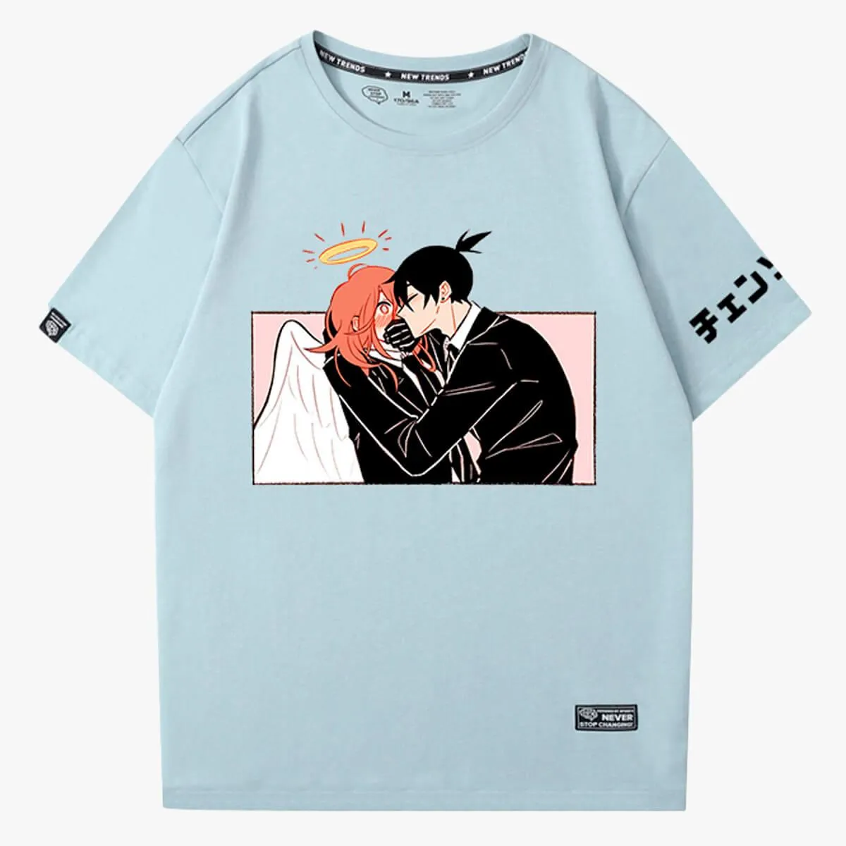 Chainsaw Man Akiangel Aki Kissing Angel T-Shirt