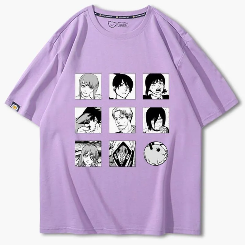 Chainsaw Man Characters Collage Manga T-Shirt