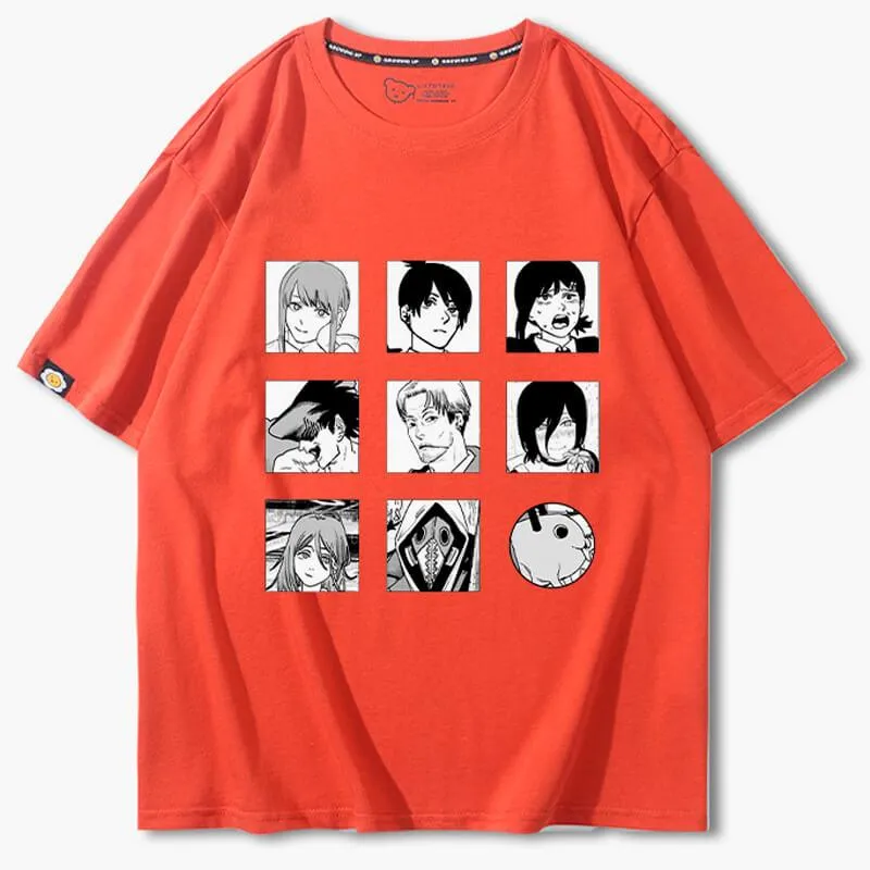Chainsaw Man Characters Collage Manga T-Shirt