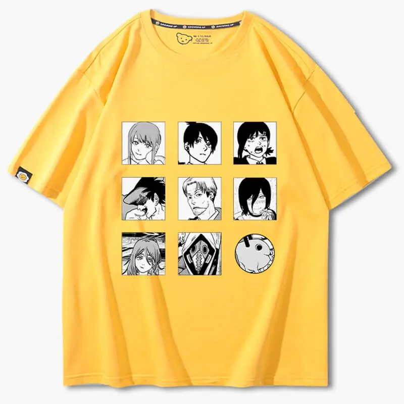 Chainsaw Man Characters Collage Manga T-Shirt