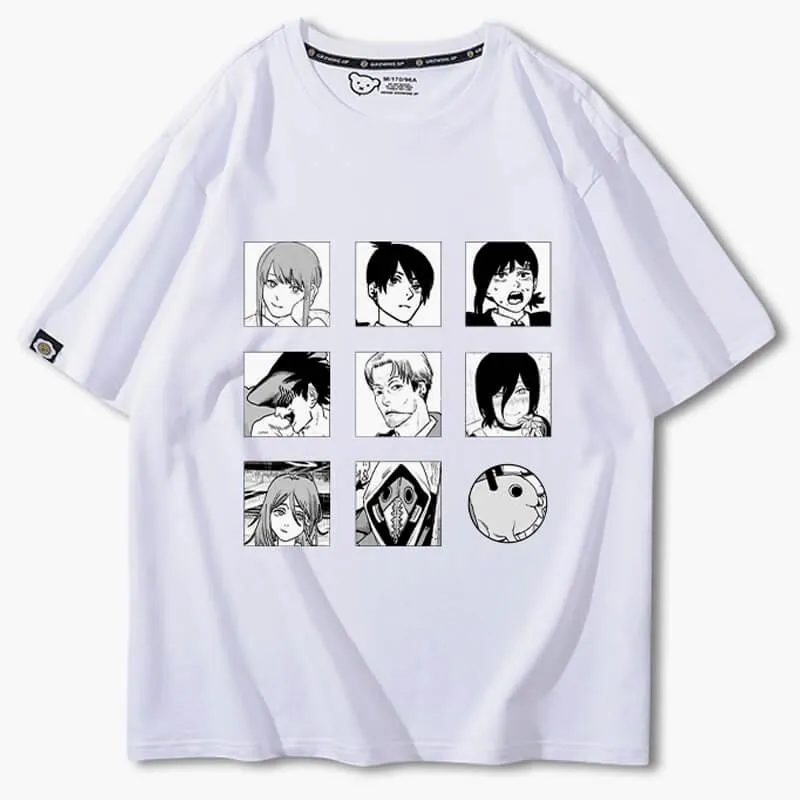 Chainsaw Man Characters Collage Manga T-Shirt