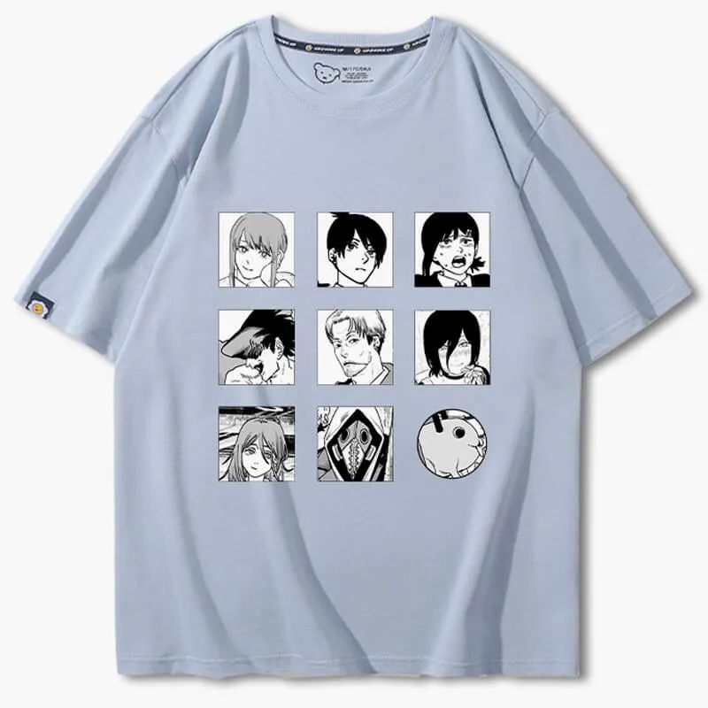 Chainsaw Man Characters Collage Manga T-Shirt