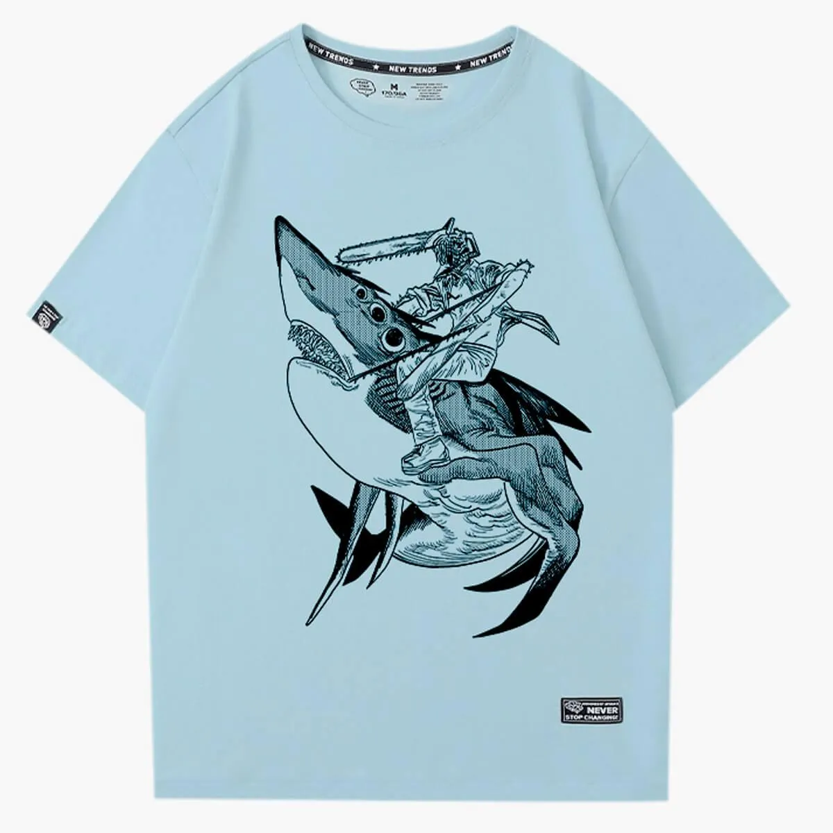 Chainsaw Man Denji on a Beam Shark T-Shirt