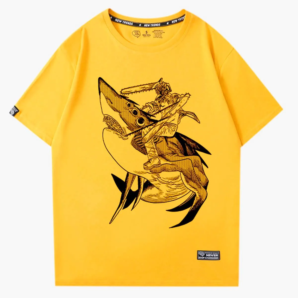 Chainsaw Man Denji on a Beam Shark T-Shirt