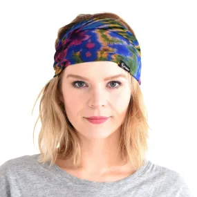 CHARM Tie-Dye Womens & Mens Workout Headband, Hand-dyed Elastic Hippie Tie Sweatband for Sports & Fashion C