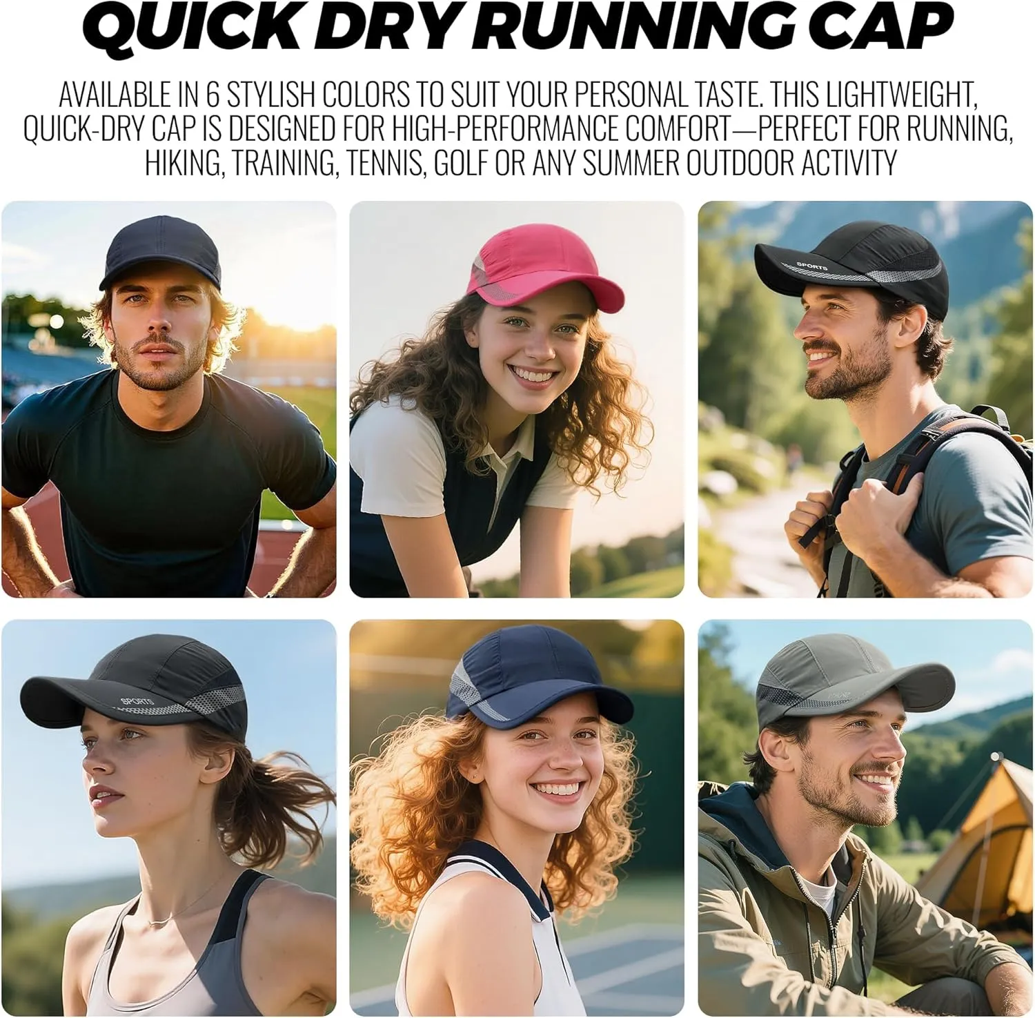 CLAPE Outdoor Sun Visor Hats Lightweight Waterproof Breathable Sports Hat UPF50  Ultra Thin Cooling Baseball Hats