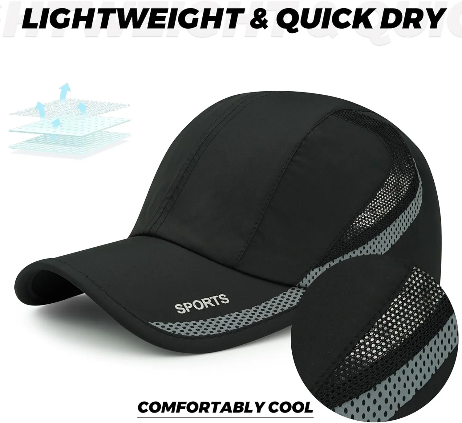 CLAPE Outdoor Sun Visor Hats Lightweight Waterproof Breathable Sports Hat UPF50  Ultra Thin Cooling Baseball Hats