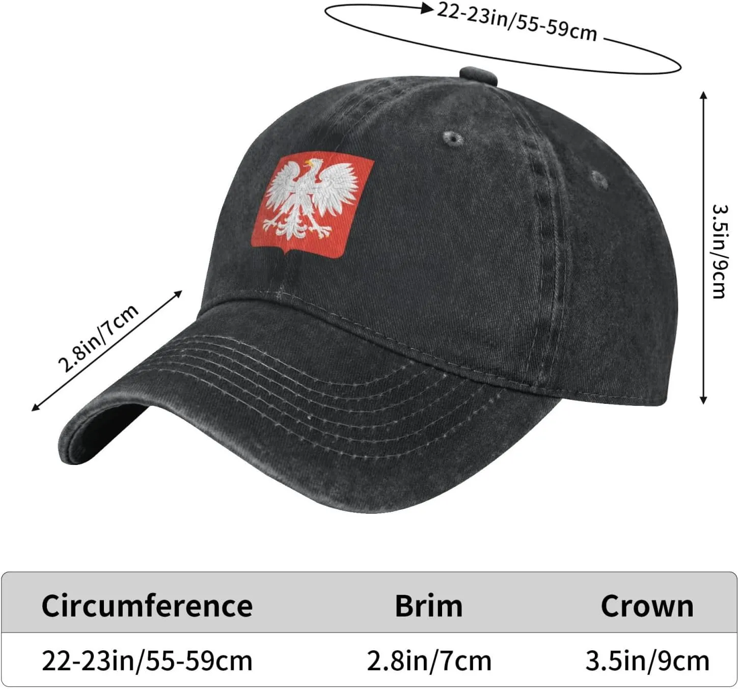 Coat of arms of Poland Baseball Cap for Men Women Vintage Trucker Hat Golf Hats Dad Hat