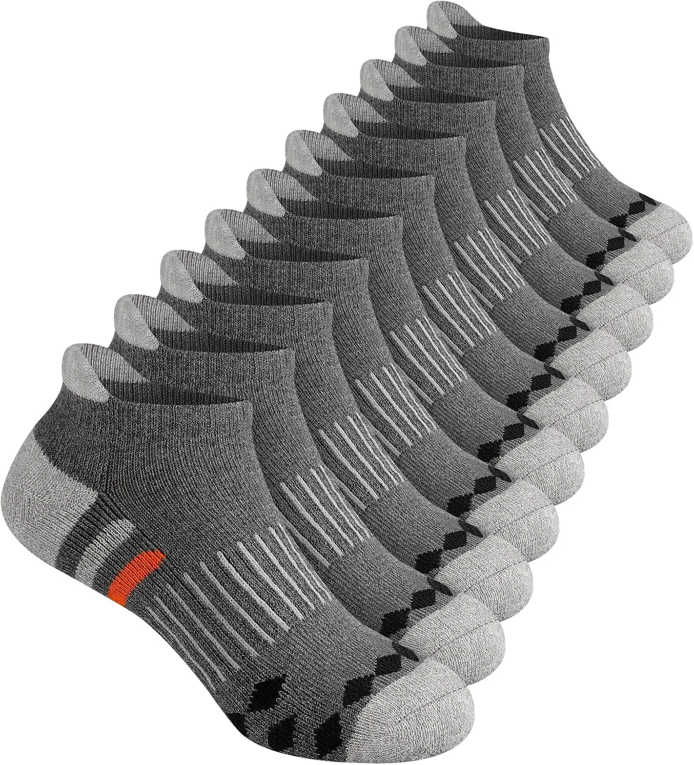 Comfoex 10 Pairs Boys Socks Ankle Athletic Socks For Big Little Kids Cotton Half Cushioned Socks
