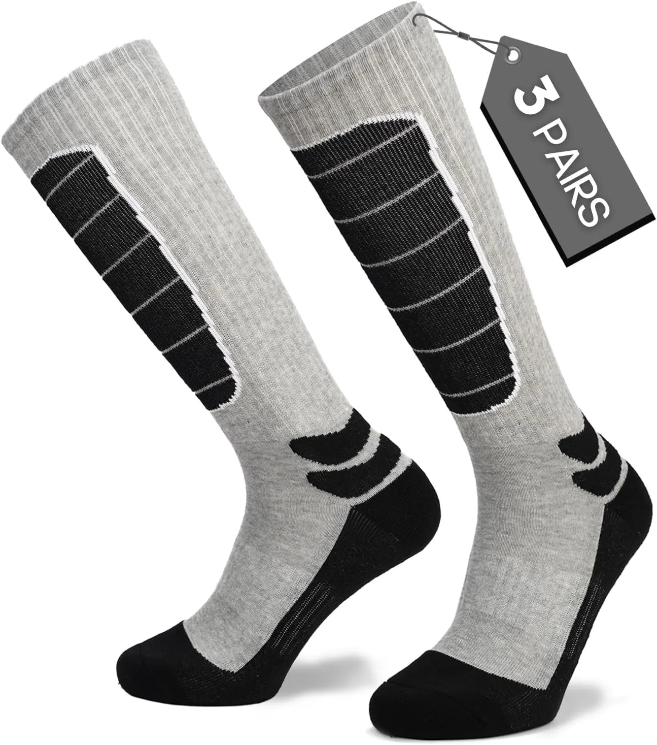 Compression Socks for Men Women 8-15mmHg Running Hiking Athletic Socks for Baseball Softball Football 3 Pairs