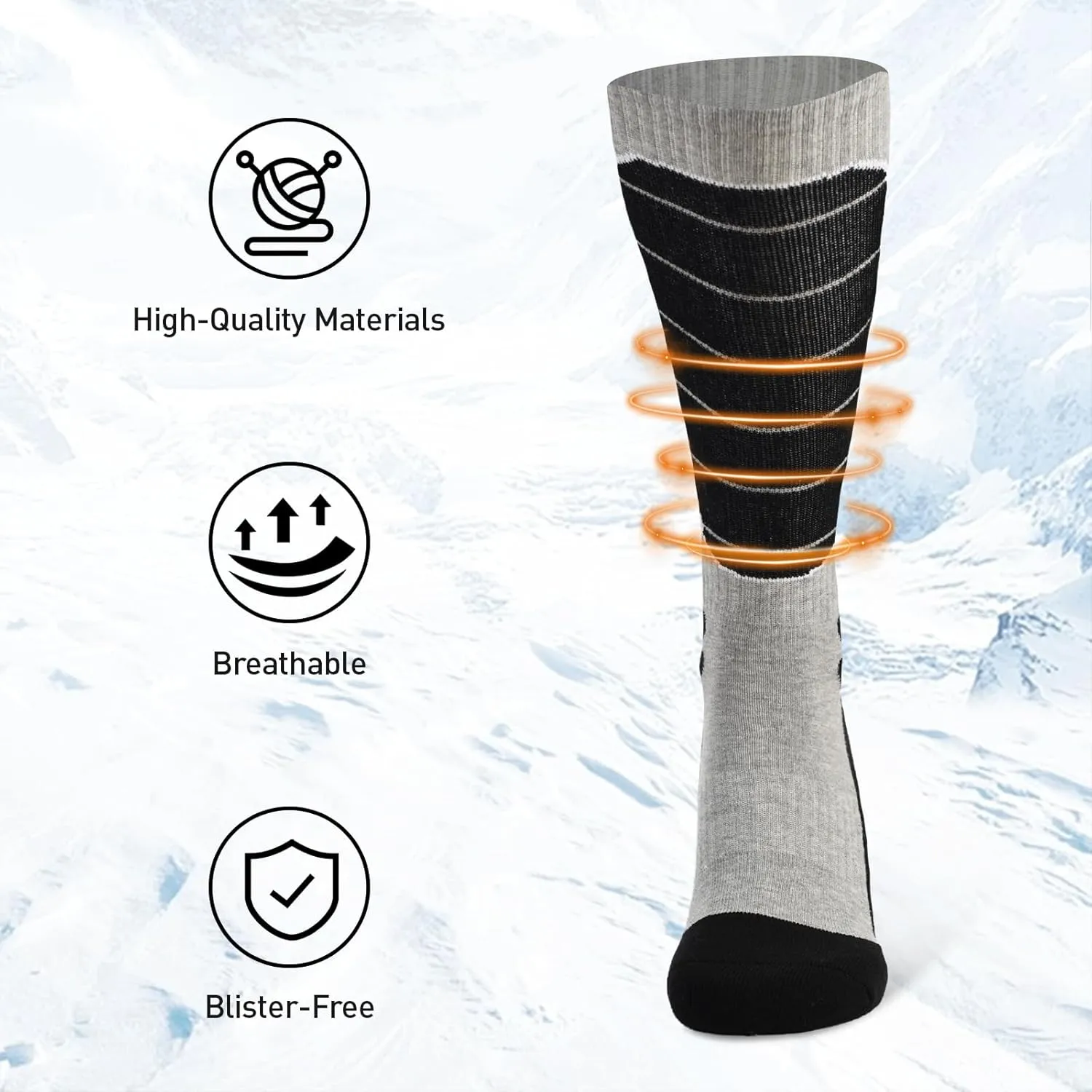 Compression Socks for Men Women 8-15mmHg Running Hiking Athletic Socks for Baseball Softball Football 3 Pairs