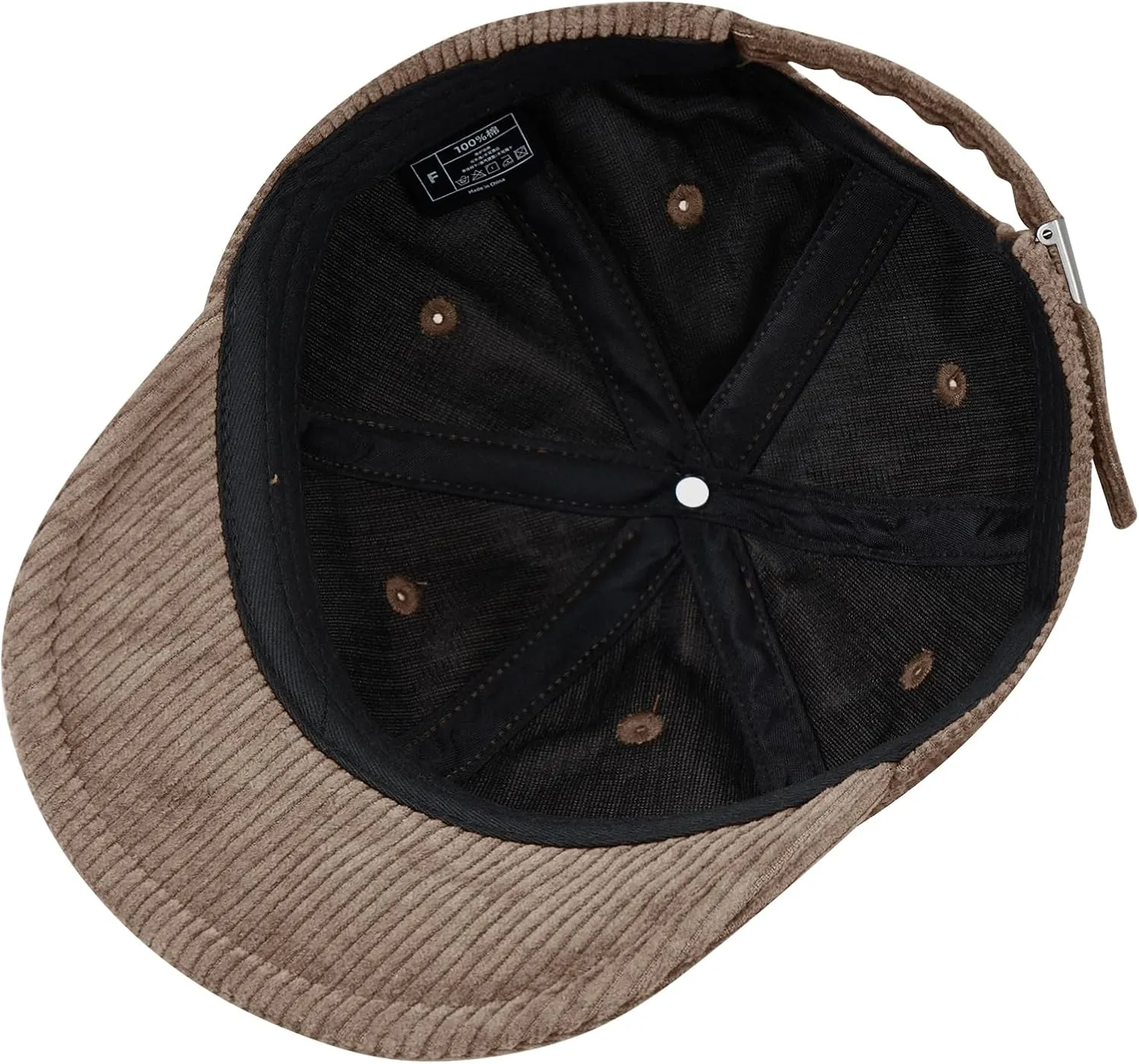 Croogo Short Brim Baseball Cap Corduroy Soft Trucker Hat Flat Snapback Hats Winter Dad Cap Flip Up Short Bill Cap for Men