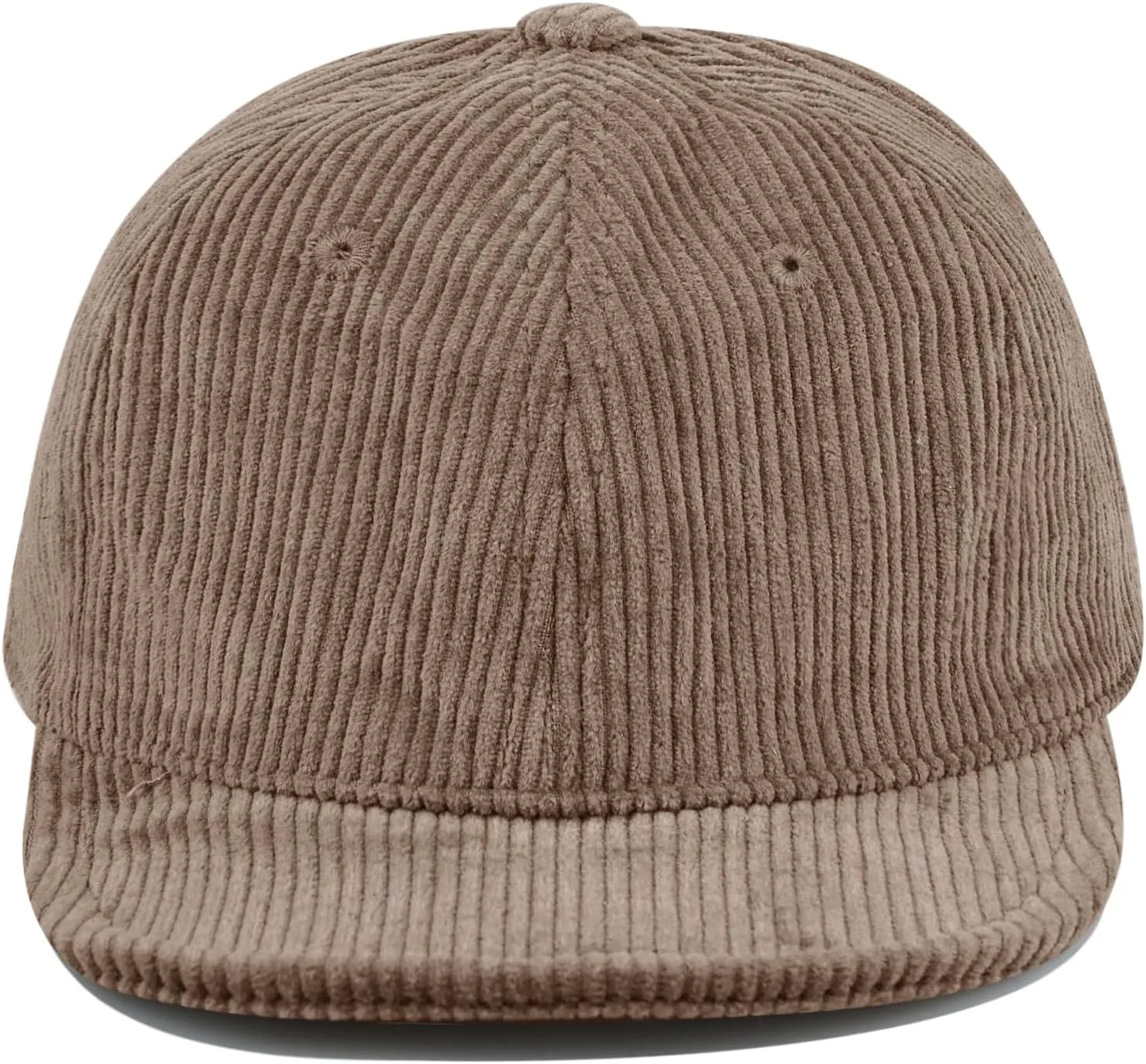 Croogo Short Brim Baseball Cap Corduroy Soft Trucker Hat Flat Snapback Hats Winter Dad Cap Flip Up Short Bill Cap for Men