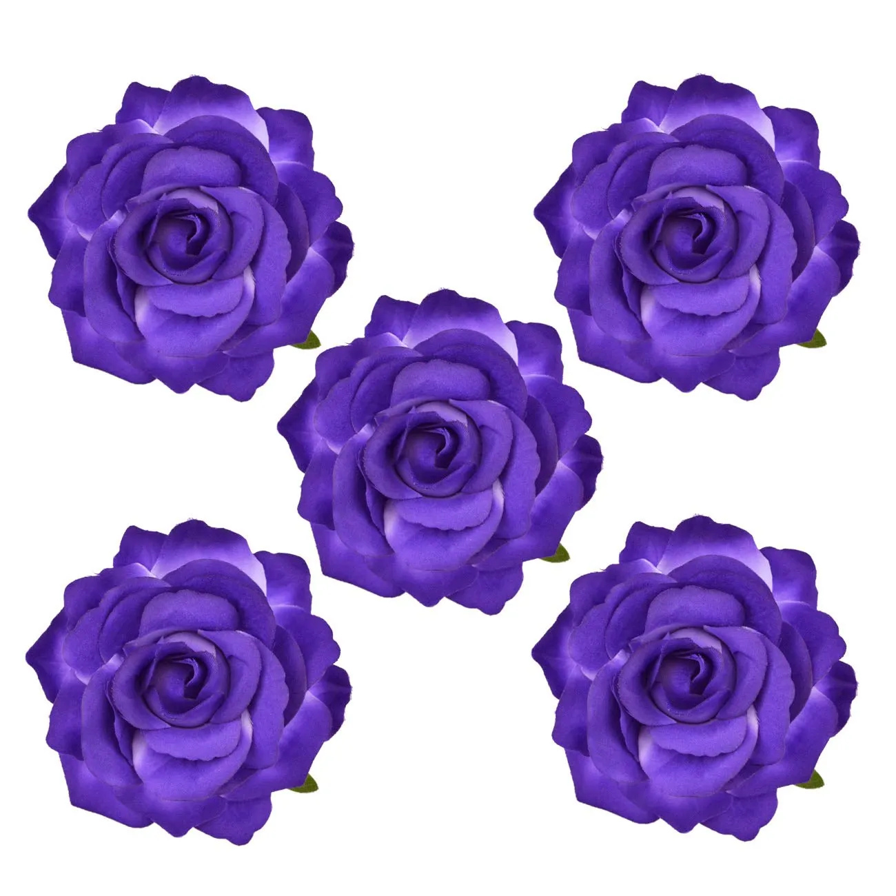 DRESHOW 5 Pcs Rose Hair Clip Flower Bridal Hair Pins Rose Brooch Floral Clips Head Ornament Wedding Hair Accessories Flamenco Dancer Hair Clip for Women Girls