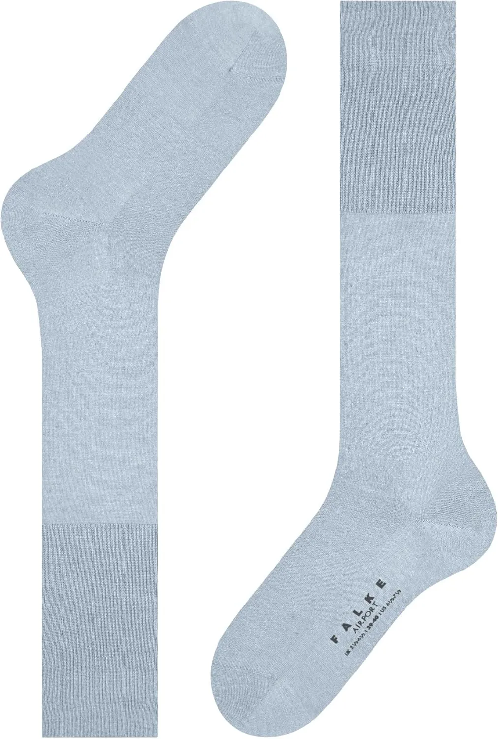 FALKE Men's Airport Knee-High Socks, Breathable, Merino Wool Cotton, Light Formal Socks, Work or Leisure Clothing, 1 Pair