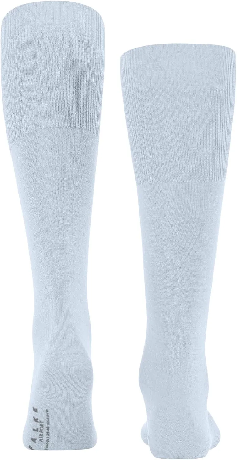 FALKE Men's Airport Knee-High Socks, Breathable, Merino Wool Cotton, Light Formal Socks, Work or Leisure Clothing, 1 Pair