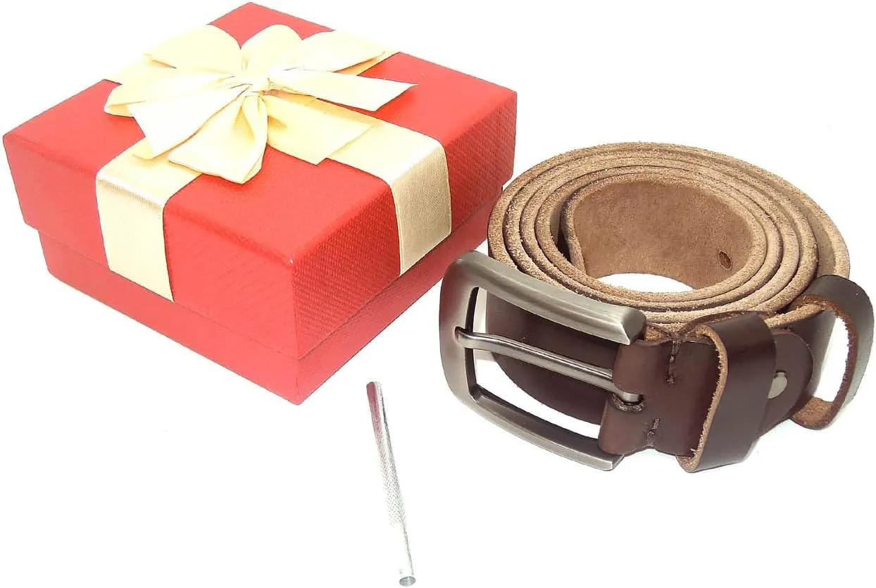 Full Grain Leather Belts for Men,Italian Solid Leather Belts Men, Men's Genuine Leather Belts, Casual Jeans Men Belts