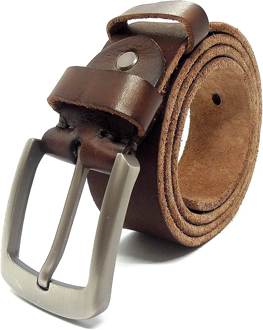 Full Grain Leather Belts for Men,Italian Solid Leather Belts Men, Men's Genuine Leather Belts, Casual Jeans Men Belts