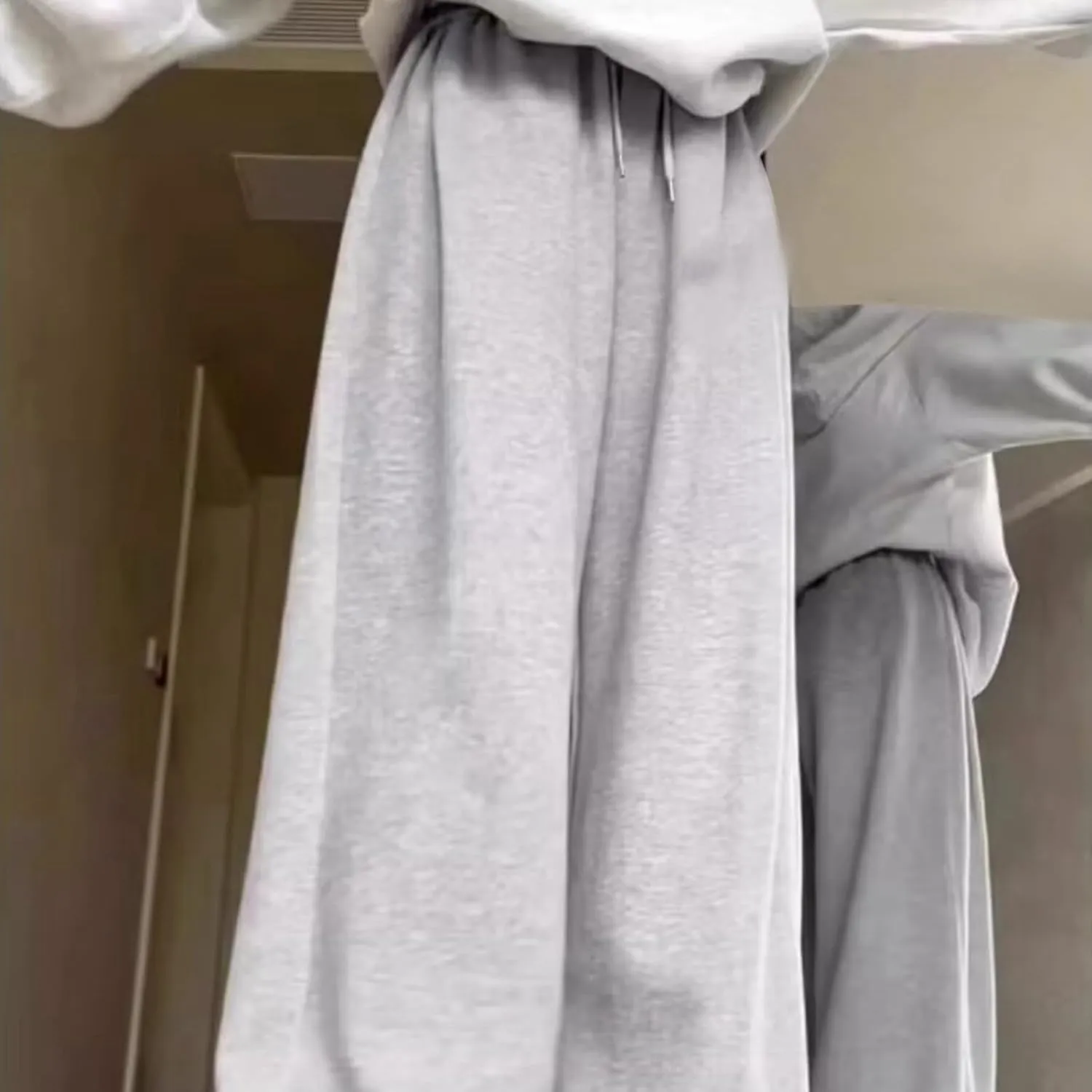 Girls Oversized Wide Leg Sweatpants Drawstring Kids Baggy Straight Leg Track Pants Casual Plain with Pockets