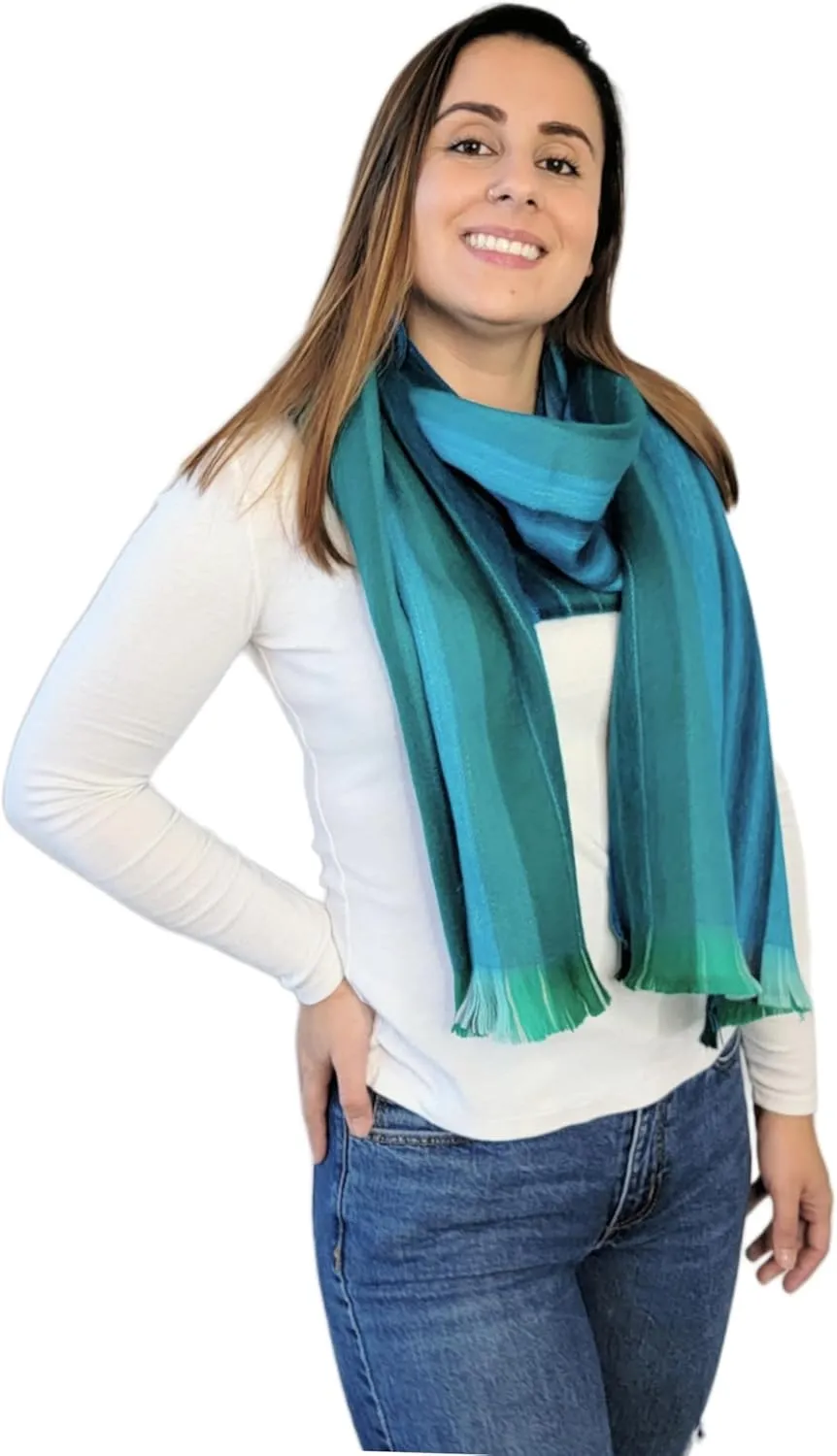 LATITUDE ZERO Alpaca Wool Blend Scarf - Unisex, Super Soft & Warm, Ideal gift for Men & Women