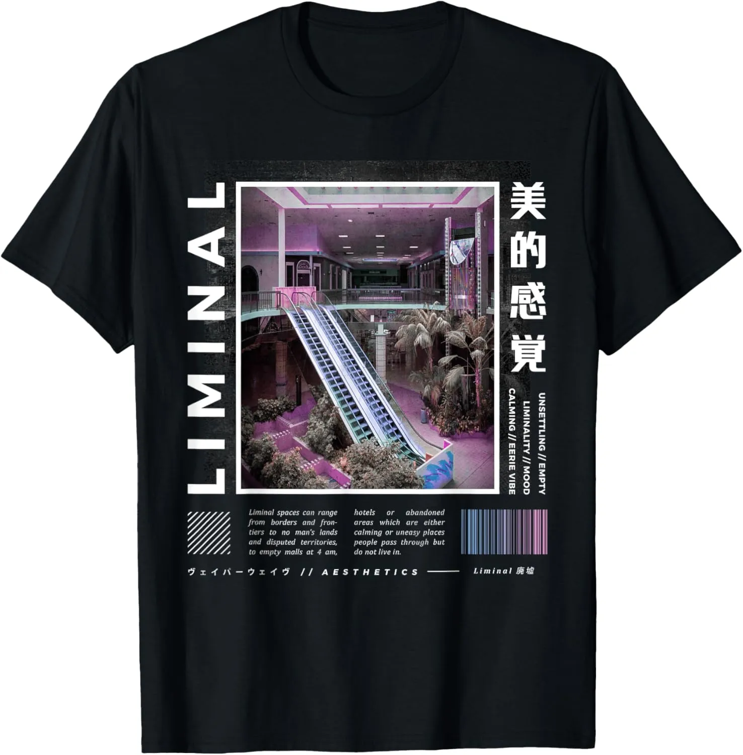 Liminal Spaces Vaporwave Aesthetic Kawaii Pastel Goth T-Shirt