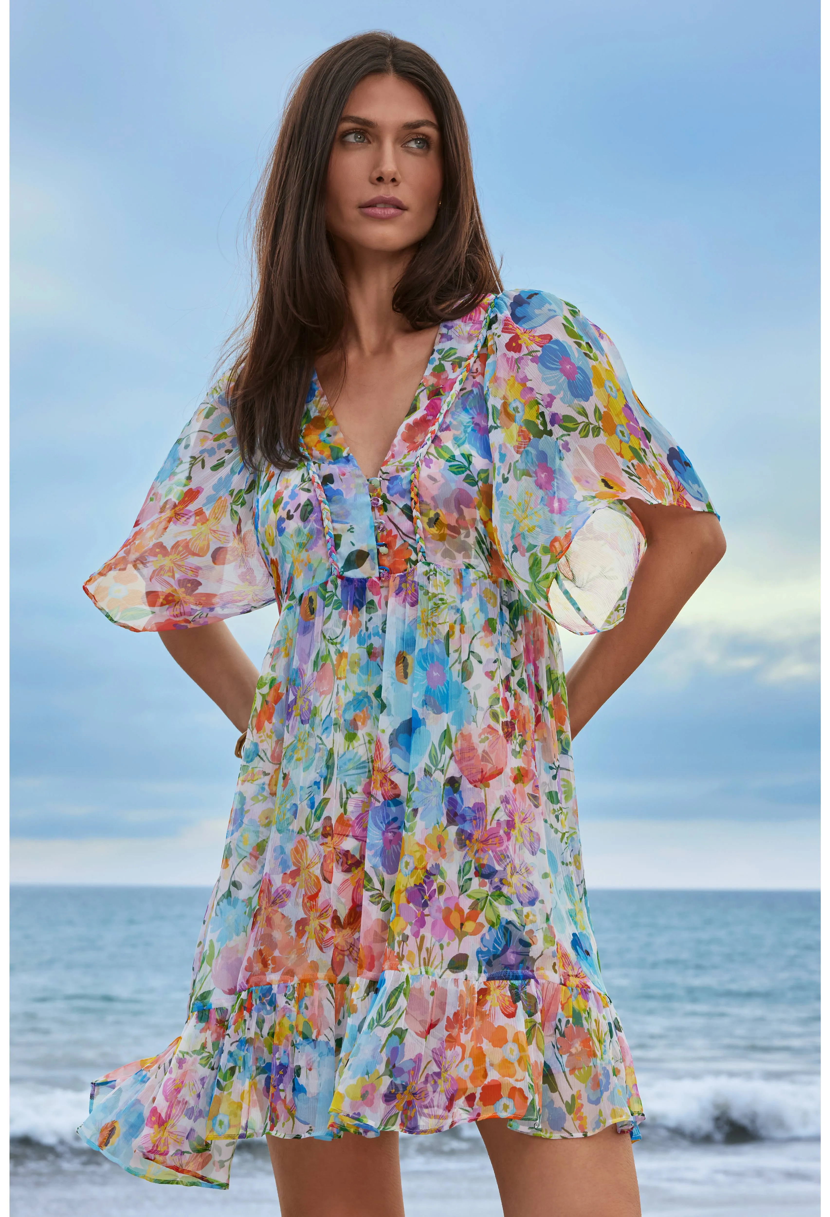 Margareta Mini Dress - Wild Blooms