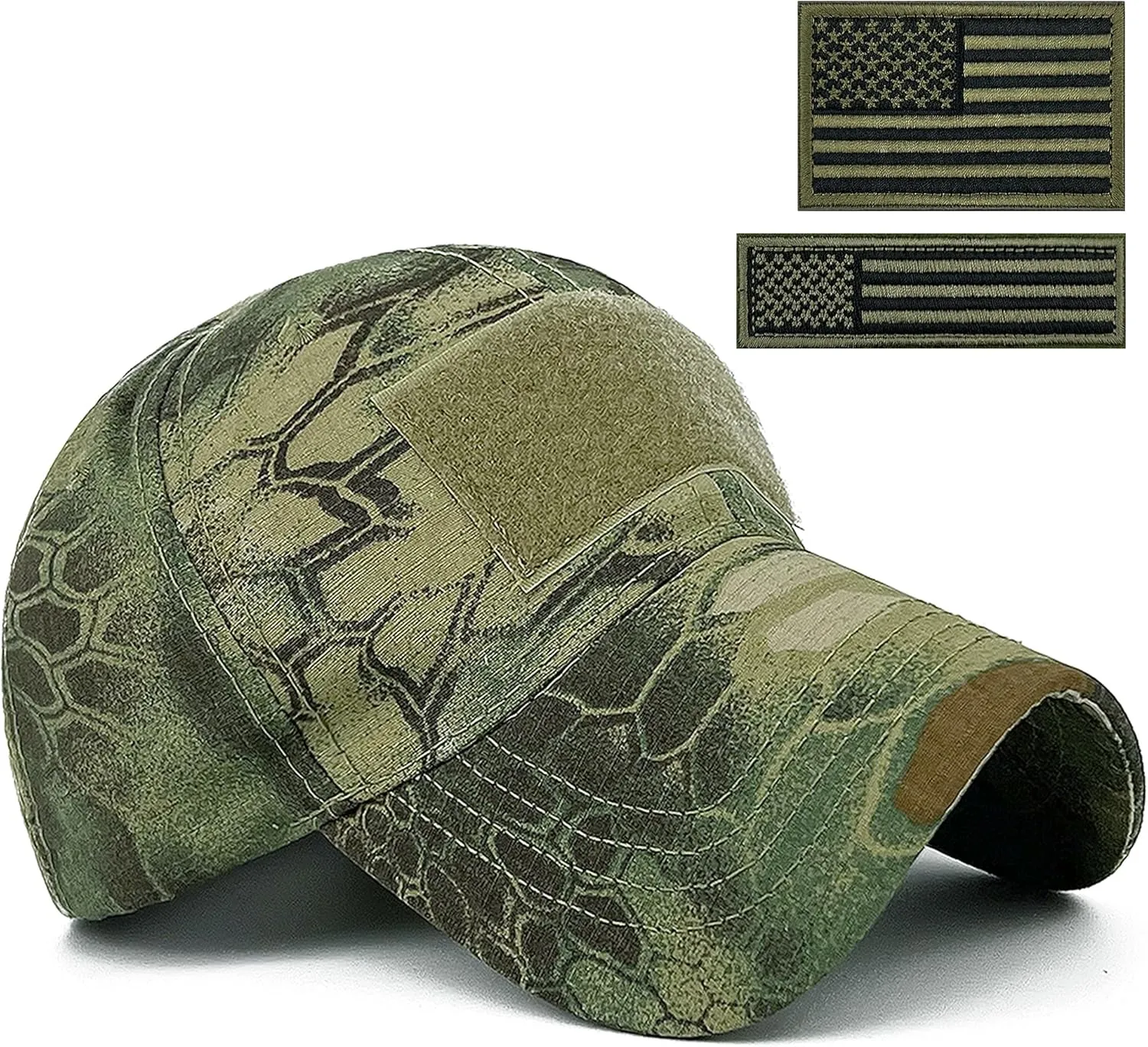 Men American Flag Patch Tactical Camo Baseball Cap Women USA Flag Military Army Patriotic Operator Camouflage Hat