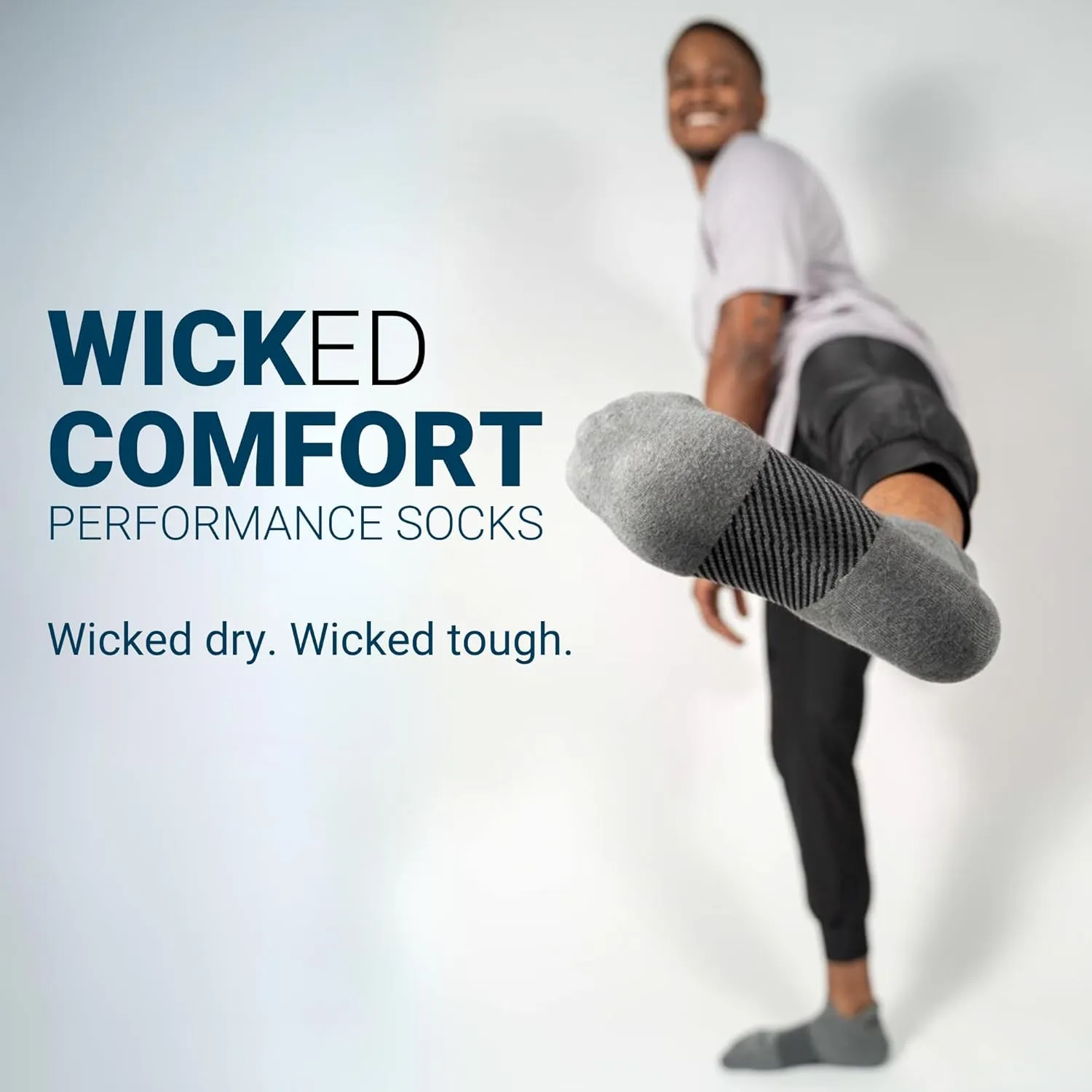 OS1st Wicked Comfort Quarter Crew Socks with light compression for maximum cushion, blister protection and breathable fabric