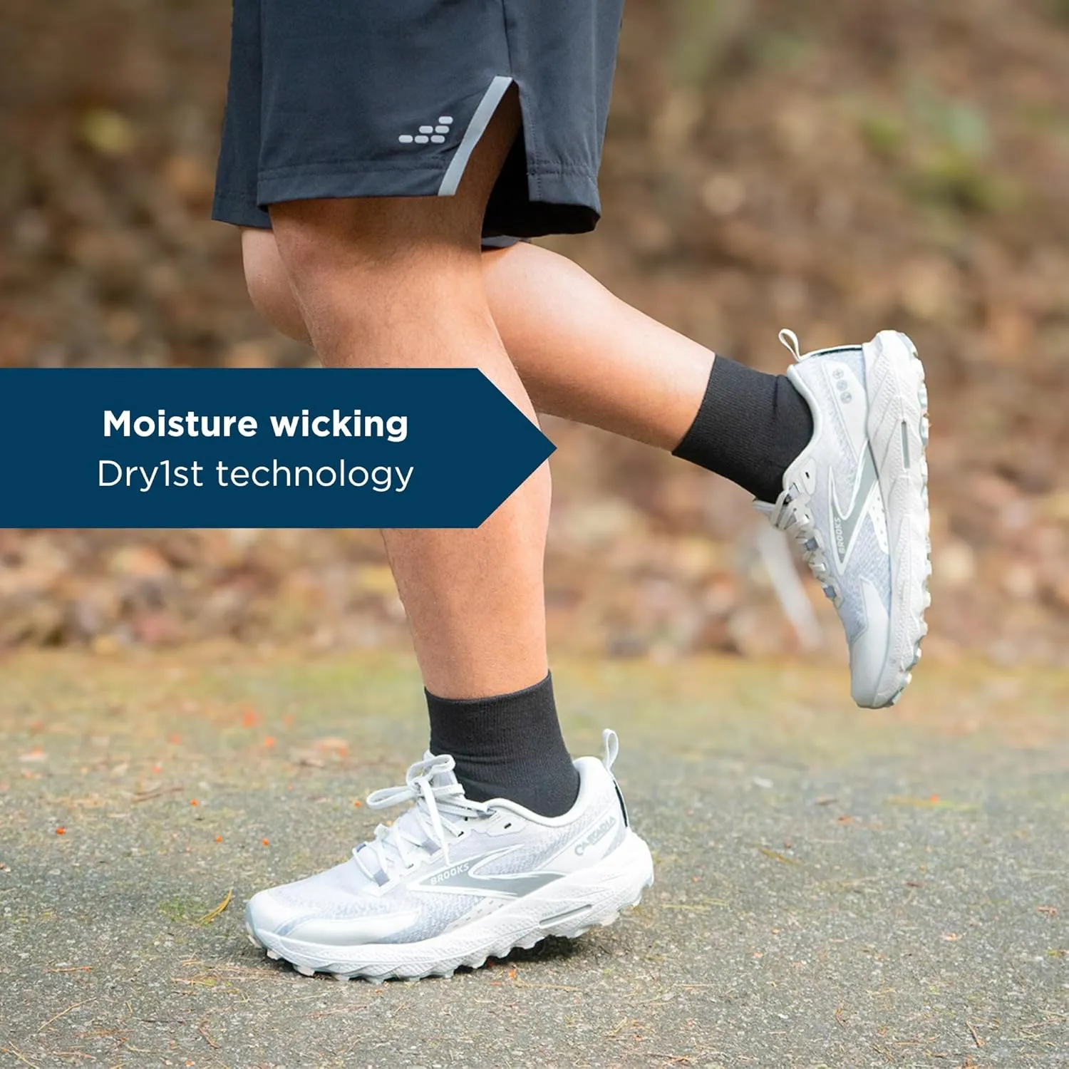 OS1st Wicked Comfort Quarter Crew Socks with light compression for maximum cushion, blister protection and breathable fabric