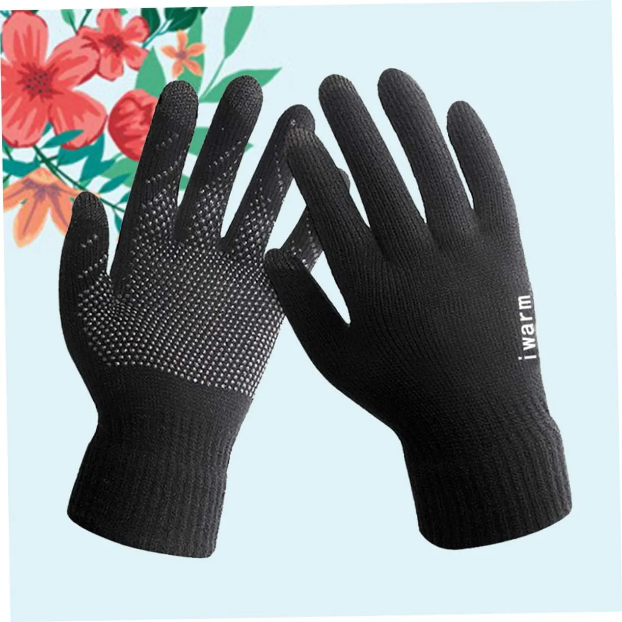 PRETYZOOM Thick Women Touch Unisex Slip Winter Warm Lined Sports Cycling Gloves Men Black