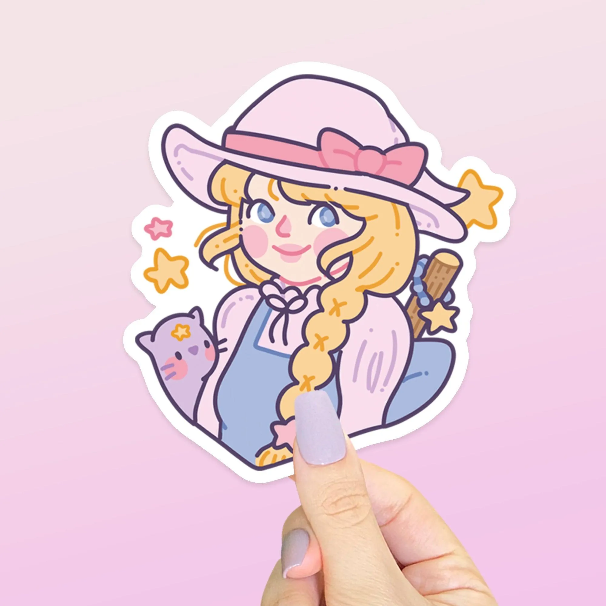 Primrose the Pastel Witch, Official Katnipp Die cut sticker