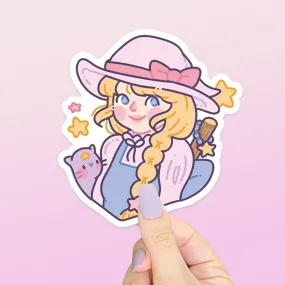 Primrose the Pastel Witch, Official Katnipp Die cut sticker