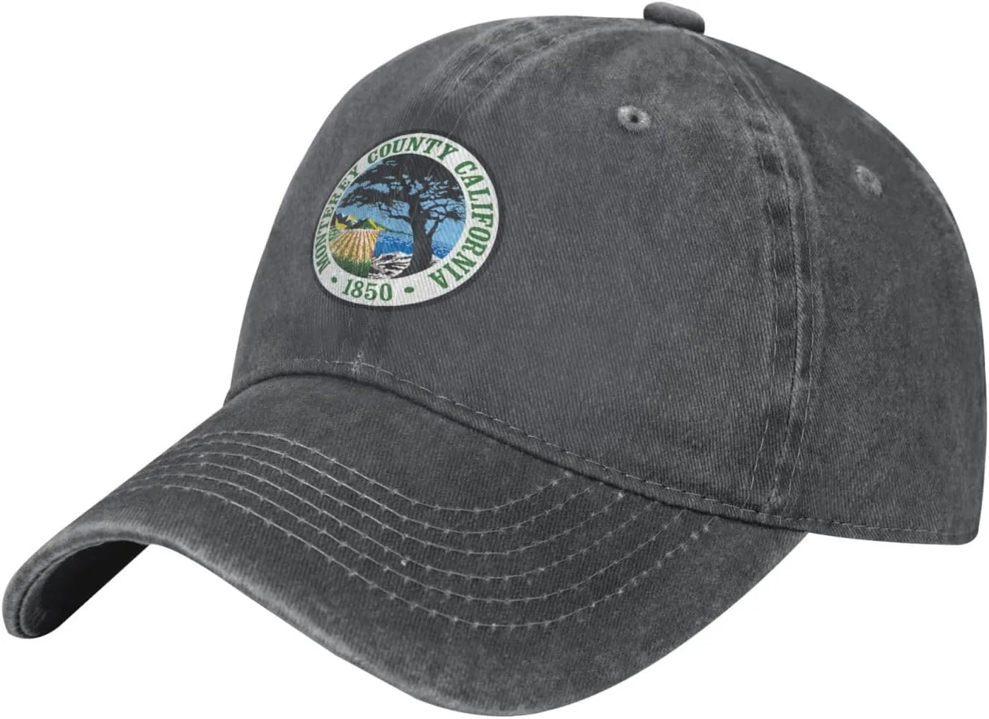 Seal of Monterey County, California Baseball Cap for Men Women Vintage Trucker Hat Golf Hats Dad Hat