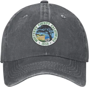 Seal of Monterey County, California Baseball Cap for Men Women Vintage Trucker Hat Golf Hats Dad Hat