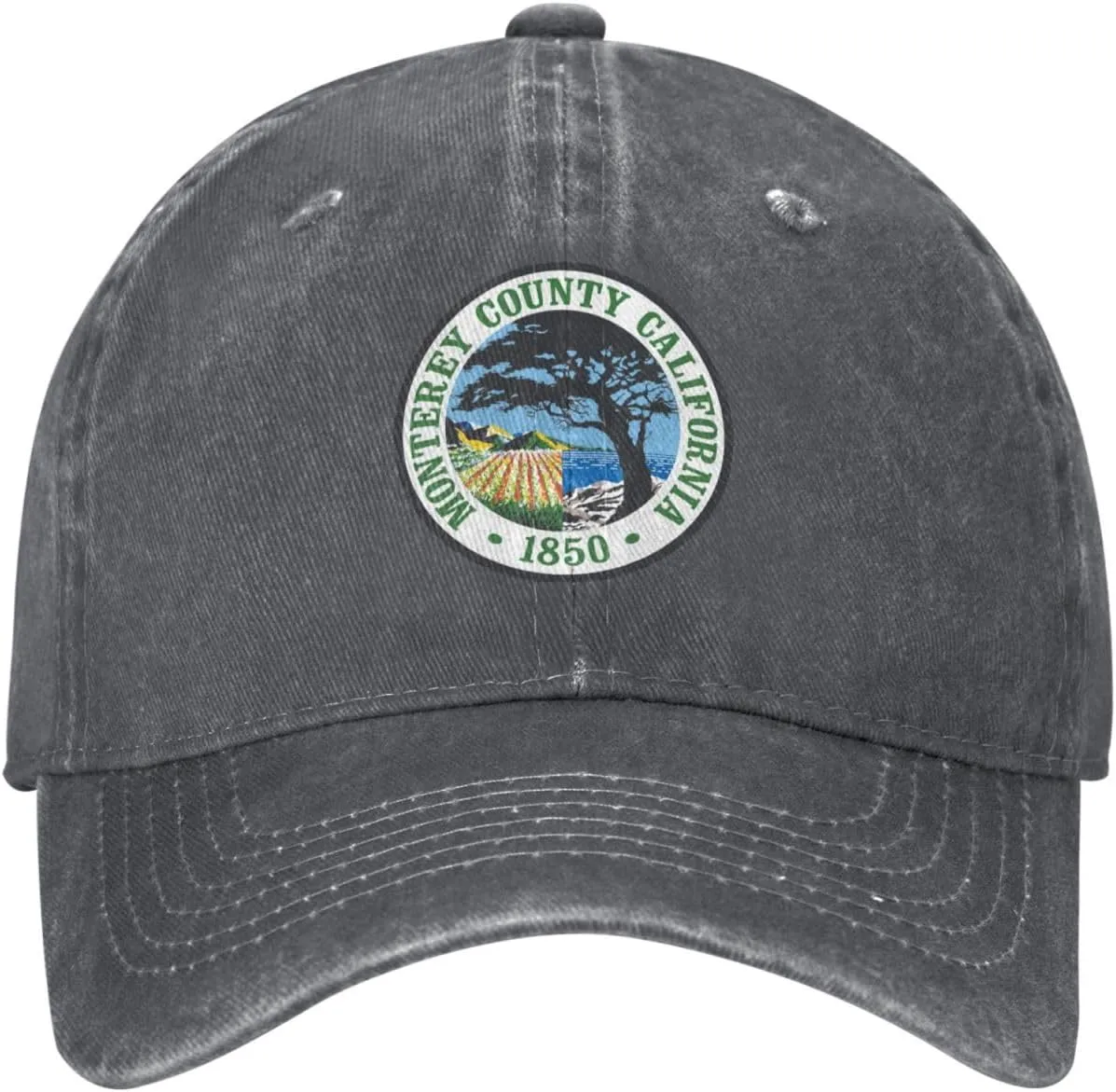 Seal of Monterey County, California Baseball Cap for Men Women Vintage Trucker Hat Golf Hats Dad Hat