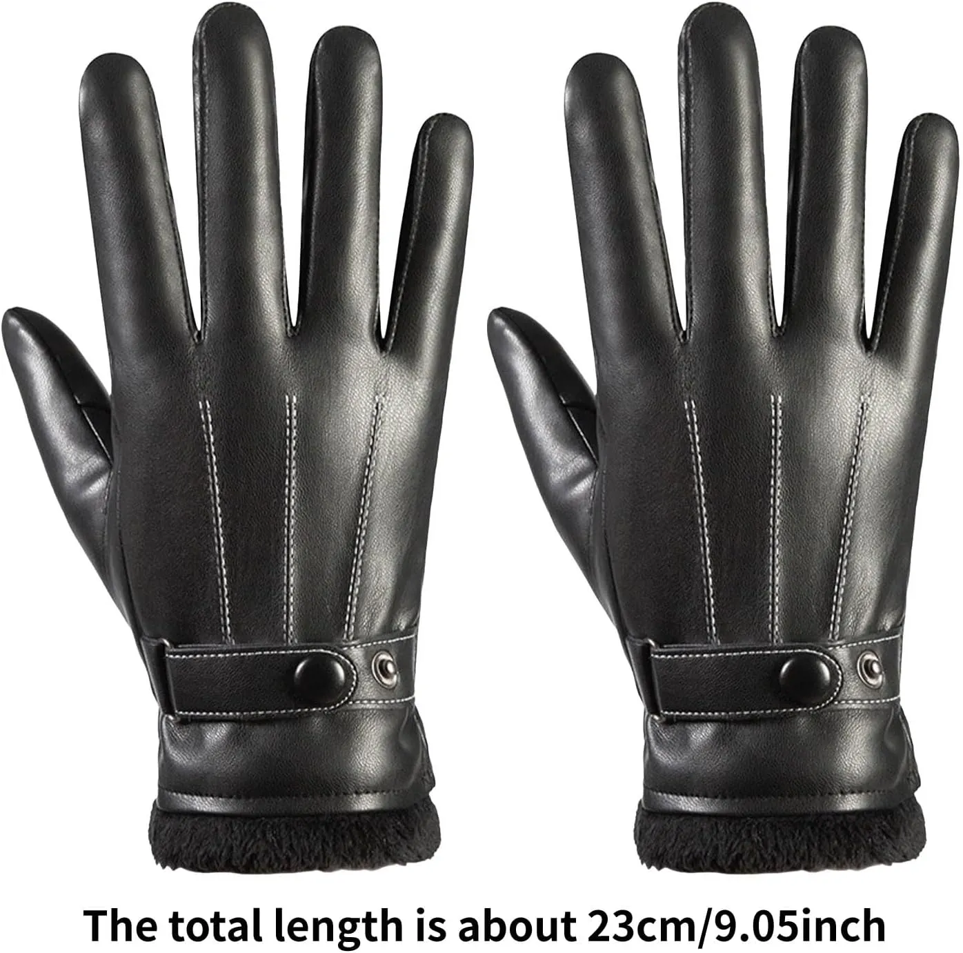 Sheepskin Leather Gloves For Men, Winter Soft Warm Touchscreen Leather Gloves Winter Motorcycle Gloves,Winter Gift