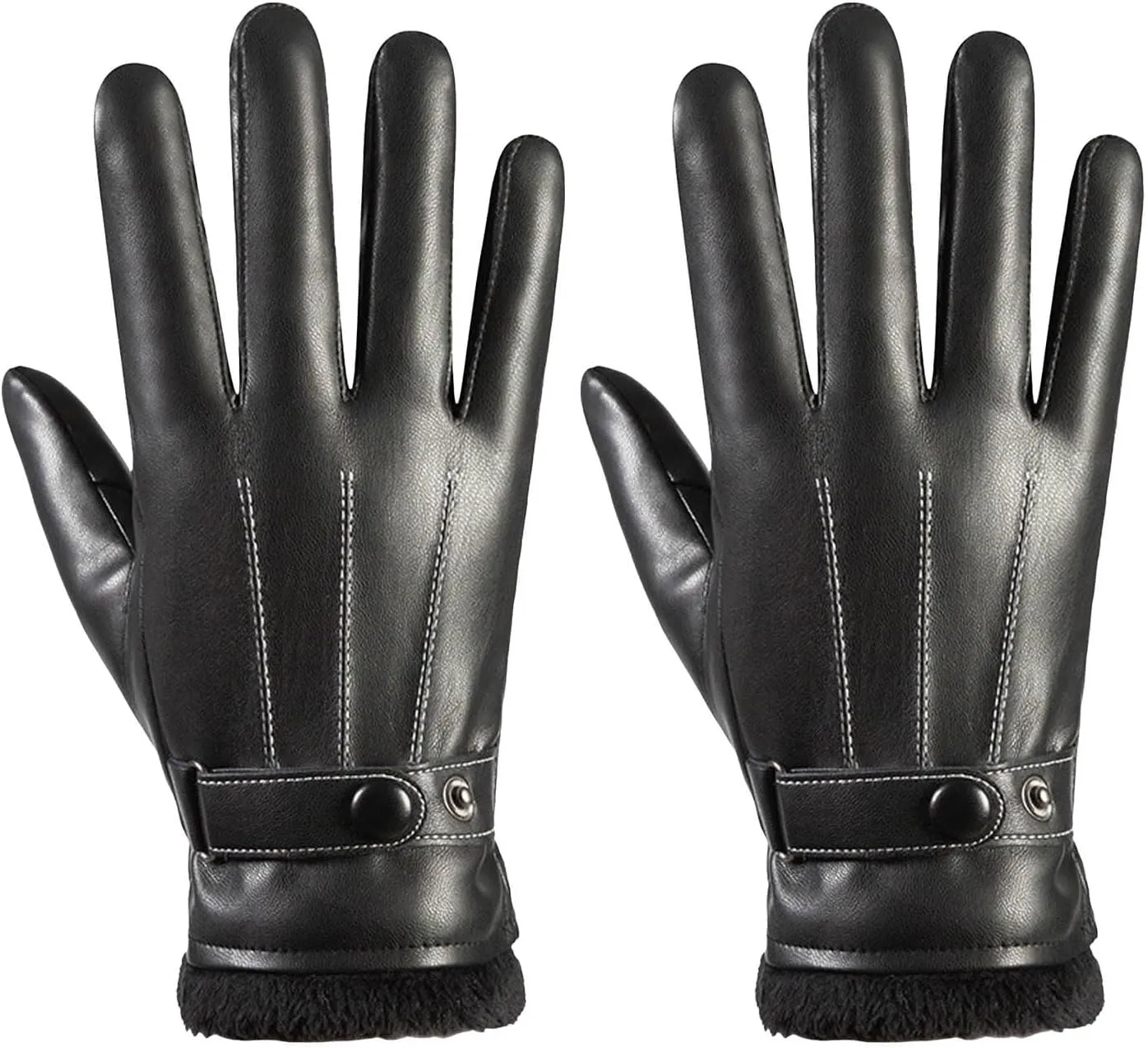 Sheepskin Leather Gloves For Men, Winter Soft Warm Touchscreen Leather Gloves Winter Motorcycle Gloves,Winter Gift