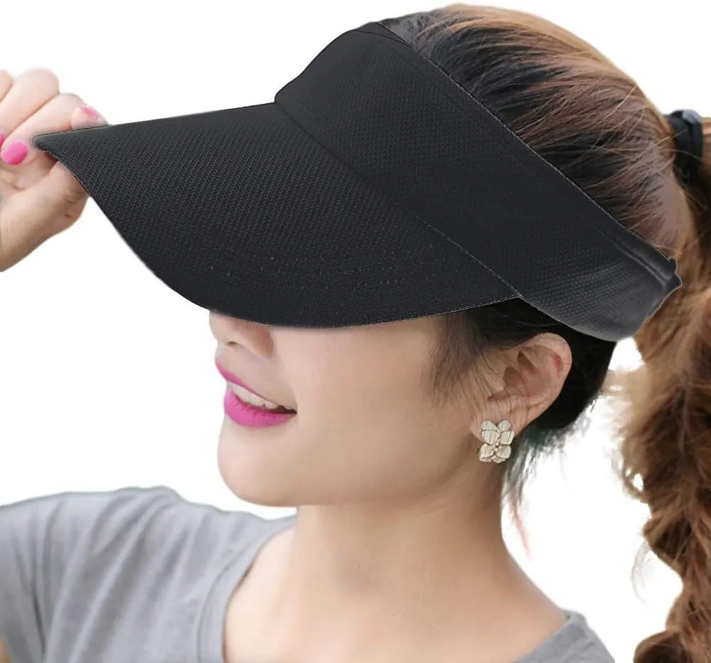 Sports Visor Sun Hats Unisex Men Women Summer Visor Baseball Cap with Thicker Sweatband