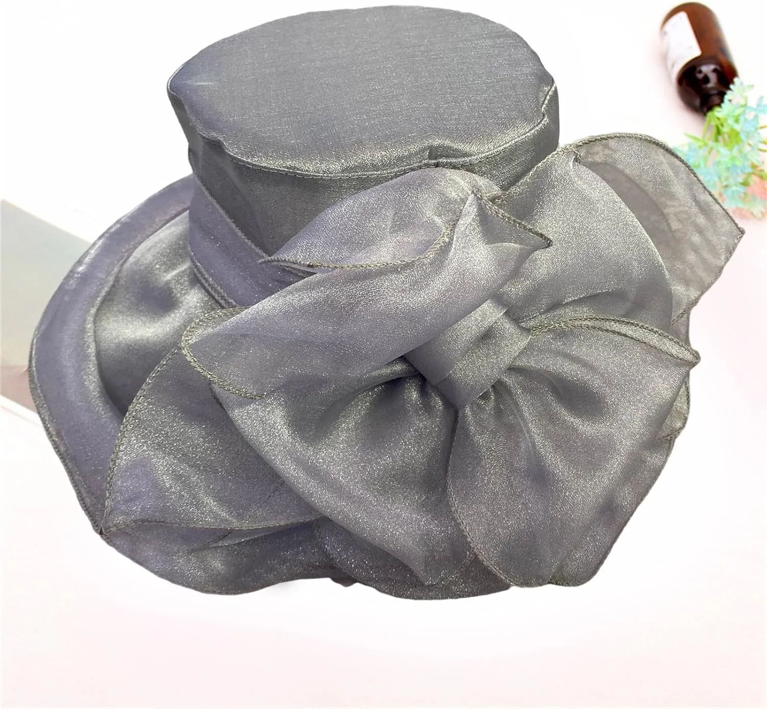 Spring Summer Mesh Sunshade Hat Flower Temperament Wedding Dress Hat Sun Dome Large Brim Hat Women Beach Hats